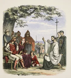 Augustin prêchant devant le Roi Ethelbert, 597 après J.-C., de 
